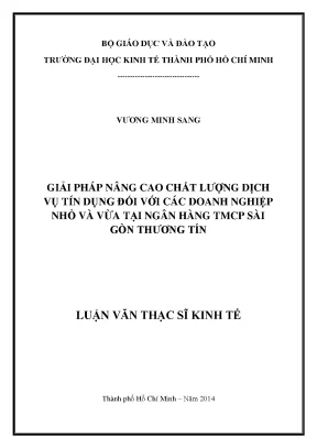 Giải pháp nâng cao chất lượng dịch vụ tín dụng cho doanh