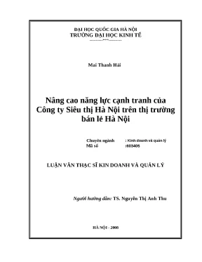 Nâng Cao Năng Lực Cạnh Tranh Cho Công Ty Siêu Thị Hà Nội 