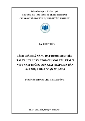 Đánh Giá Tái Cấu Trúc Ngân Hàng Yếu Kém Tại Việt Nam