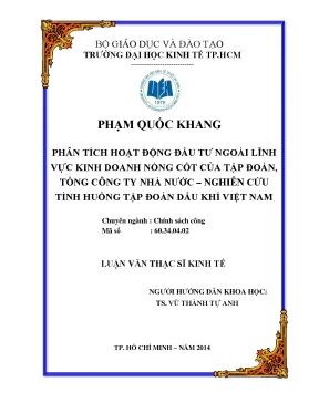 Luận văn phân tích đầu tư ngoài ngành của PVN