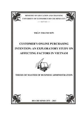 Nghiên cứu ý định mua sắm trực tuyến của khách hàng tại