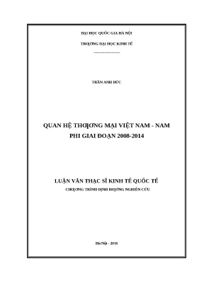 Luận văn thương mại Việt Nam - Nam Phi (2008-2014)