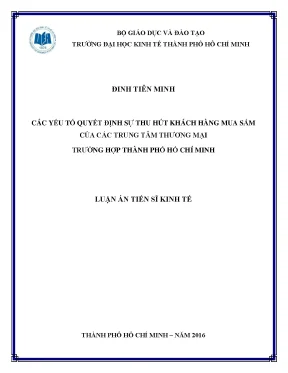 Các yếu tố thu hút khách hàng tại trung tâm thương mại