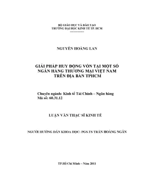 Giải pháp huy động vốn tại ngân hàng thương mại Việt Nam
