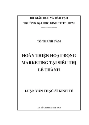 Hoàn thiện hoạt động marketing tại siêu thị Lê Thành