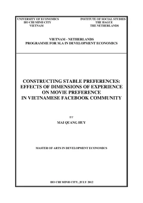 Tác động của trải nghiệm đến sở thích phim trong cộng