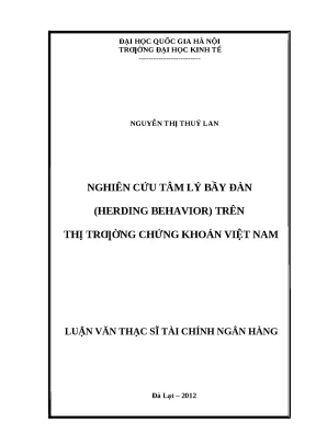 Hành vi bầy đàn (Herding) trên TTCK Việt Nam: Luận văn