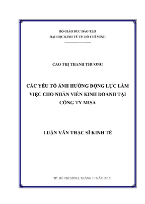 Các yếu tố ảnh hưởng đến động lực làm việc của nhân viên