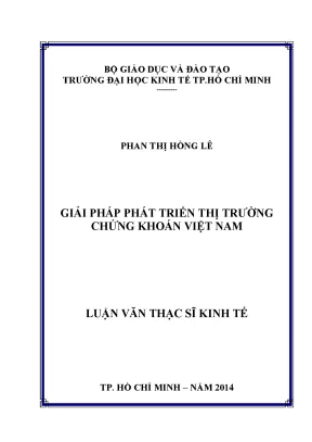 Luận văn thạc sĩ ueh giải pháp phát triển thị trường chứng khoán việt nam
