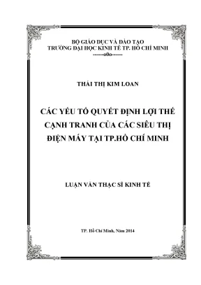 Lợi Thế Cạnh Tranh Của Siêu Thị Điện Máy Tại TP. Hồ Chí Minh
