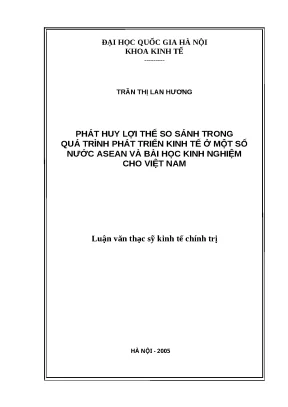 Phát Huy Lợi Thế So Sánh: Bài Học Kinh Nghiệm Cho Việt