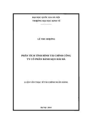 Phân Tích Tình Hình Tài Chính Công Ty Cổ Phần Bánh Kẹo
