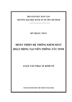 Hoàn thiện hệ thống kiểm soát hoạt động tại Viễn thông