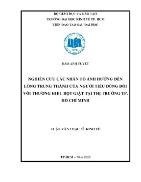 Nhân tố ảnh hưởng lòng trung thành thương hiệu bột giặt