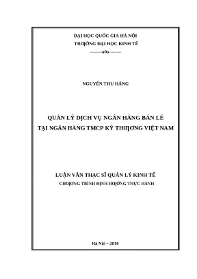 Quản Lý Dịch Vụ Ngân Hàng Bán Lẻ Tại Techcombank