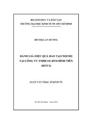 Đánh Giá Hiệu Quả Đào Tạo Nội Bộ Tại Công Ty TNHH SX-HTD