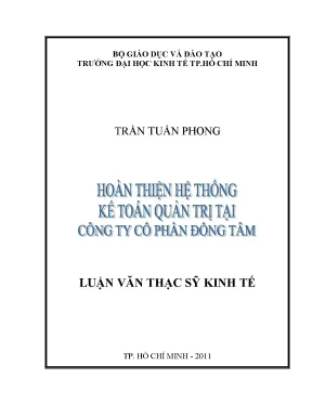 Hoàn thiện hệ thống kế toán quản trị tại Công ty Cổ phần