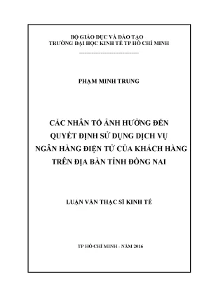 Các yếu tố ảnh hưởng đến quyết định sử dụng dịch vụ ngân