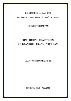 Luận văn Kế toán điều tra: Định hướng phát triển tại VN