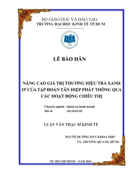 Nâng Cao Giá Trị Thương Hiệu Trà Xanh O0 Của Tập Đoàn