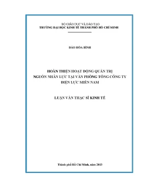 Luận văn QTNNL tại Tổng công ty Điện lực miền Nam (EVN SPC)