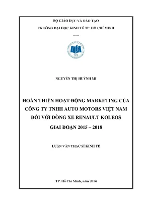 Hoàn thiện hoạt động marketing cho xe Renault Koleos tại