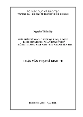 Luận văn UEH: Nâng cao hiệu quả kinh doanh Vietinbank