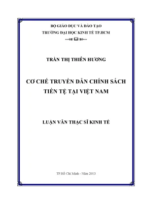 Luận văn: Cơ chế truyền dẫn chính sách tiền tệ Việt Nam