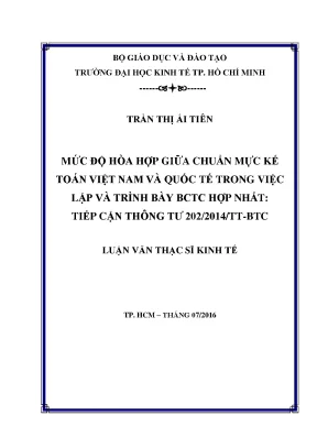 Hòa Hợp Chuẩn Mực Kế Toán Việt Nam và Quốc Tế: Nghiên