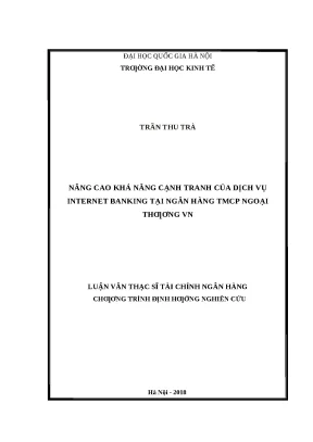 Nâng cao khả năng cạnh tranh dịch vụ Internet Banking