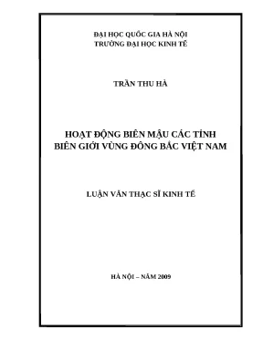 Hoạt động biên mậu tại các tỉnh biên giới Đông Bắc Việt Nam