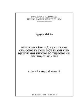 Nâng Cao Năng Lực Cạnh Tranh Công Ty TNHH MTV Dịch Vụ