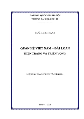 Quan hệ kinh tế Việt Nam - Đài Loan: Hiện trạng & triển vọng