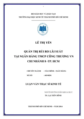 Quản trị rủi ro lãi suất tại Ngân hàng Công Thương Việt