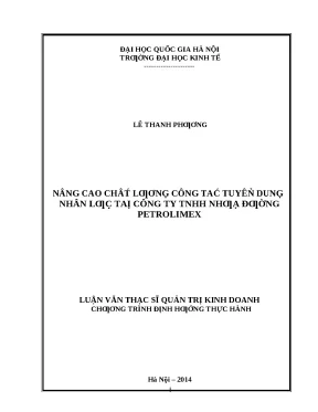Nâng cao chất lượng tuyển dụng nhân lực tại Công ty TNHH