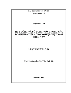 Huy động và sử dụng vốn hiệu quả trong doanh nghiệp công