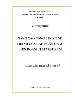 Nâng cao năng lực cạnh tranh của ngân hàng liên doanh