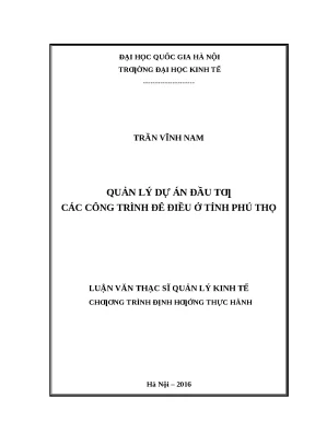 Luận văn quản lý dự án đê điều tại Phú Thọ