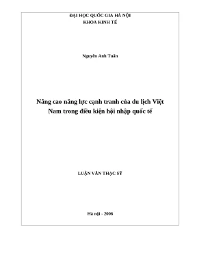 Luận văn: Nâng cao năng lực cạnh tranh du lịch Việt Nam