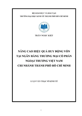 Nâng cao hiệu quả huy động vốn tại Vietcombank (Luận văn)