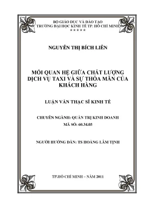 Mối Quan Hệ Giữa Chất Lượng Dịch Vụ Taxi và Sự Thỏa Mãn