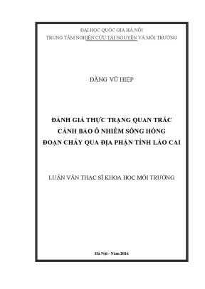 Đánh Giá Ô Nhiễm Sông Hồng Tại Lào Cai: Thực Trạng Và 