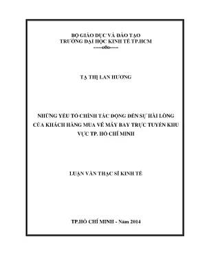 Yếu Tố Ảnh Hưởng Đến Sự Hài Lòng Của Khách Hàng Mua Vé