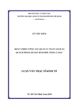 Cải thiện quản lý ngân sách xã Quách Phẩm, huyện Đầm