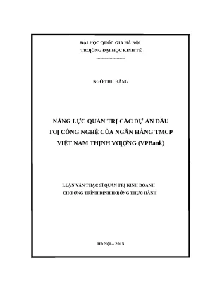 Năng Lực Quản Trị Dự Án Đầu Tư Công Nghệ Tại VPBank