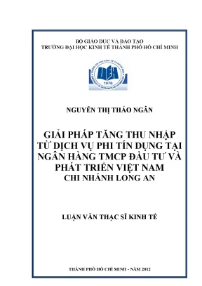 Giải pháp tăng thu nhập từ dịch vụ phi tín dụng tại BIDV