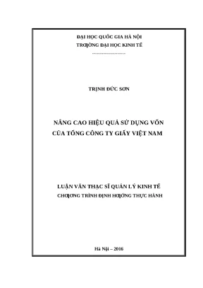 Nâng Cao Hiệu Quả Sử Dụng Vốn Tại Tổng Công Ty Giấy Việt Nam