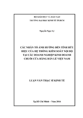 Các yếu tố ảnh hưởng đến hiệu quả hệ thống kiểm soát nội