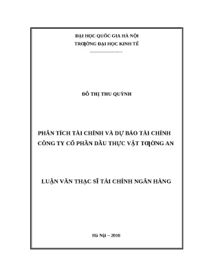 Phân Tích và Dự Báo Tài Chính Công Ty Cổ Phần Dầu Thực