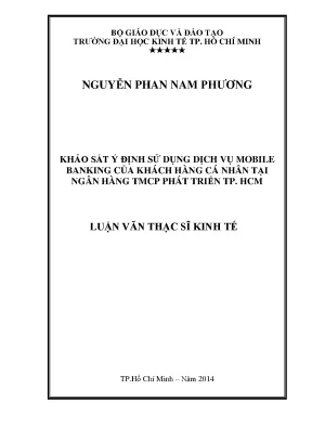 Luận văn thạc sĩ: Ý định sử dụng Mobile Banking HDBank